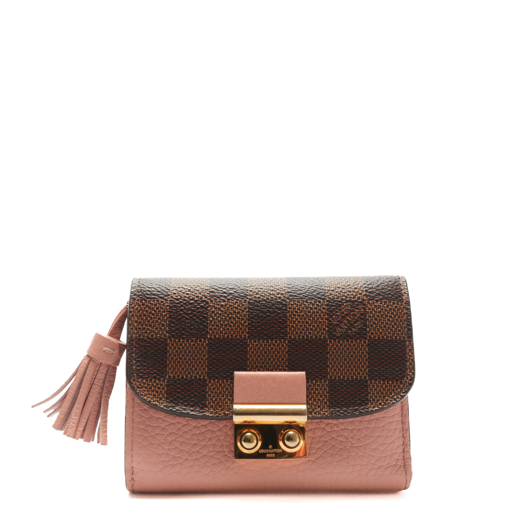 Louis Vuitton Magnolia Pink Grained Calf Portefeuille Croisette Active  (pre-owned), Handbags, Clothing & Accessories