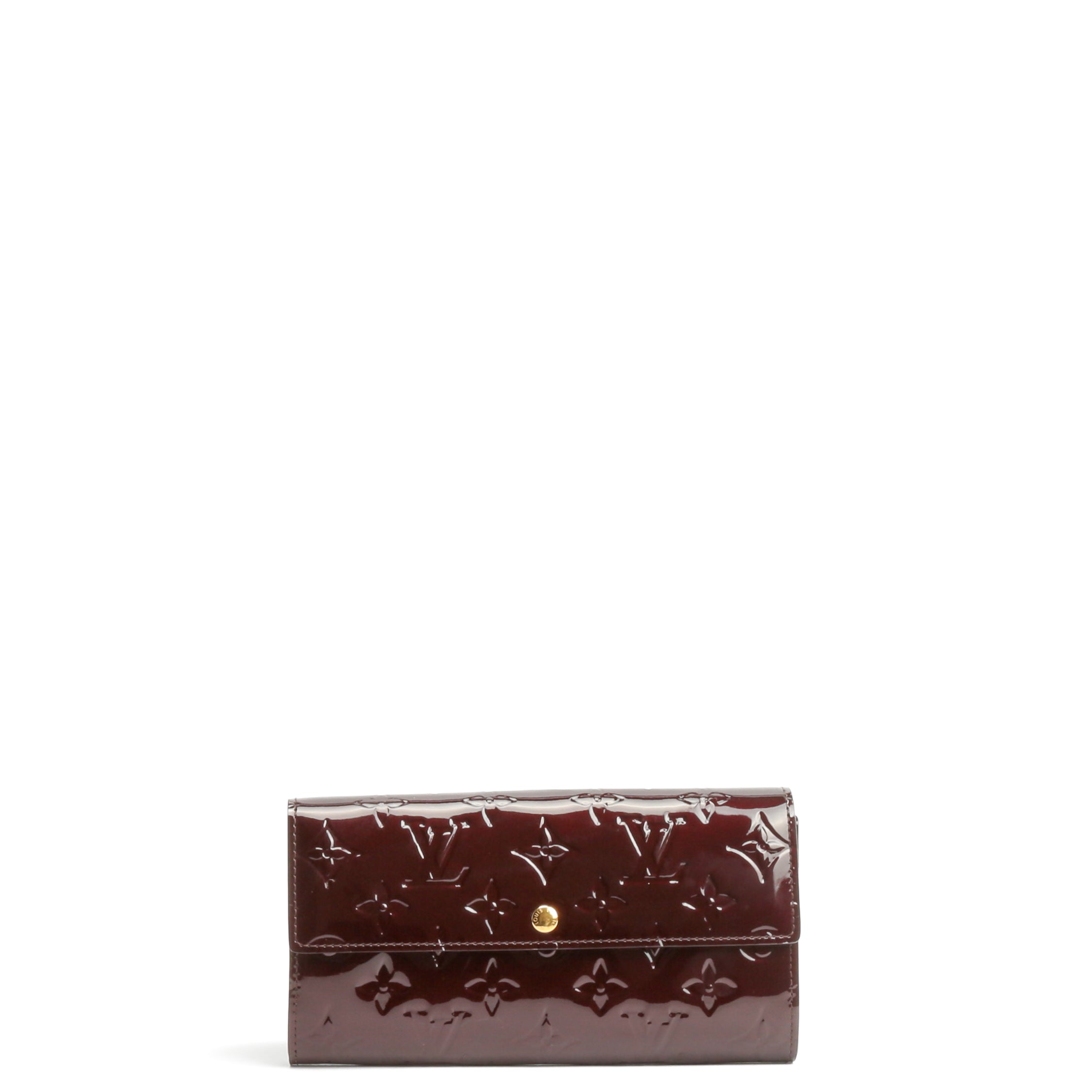 [Auth] Louis Vuitton Long wallet Black-Purple Monogram M93524 Vernis Leather