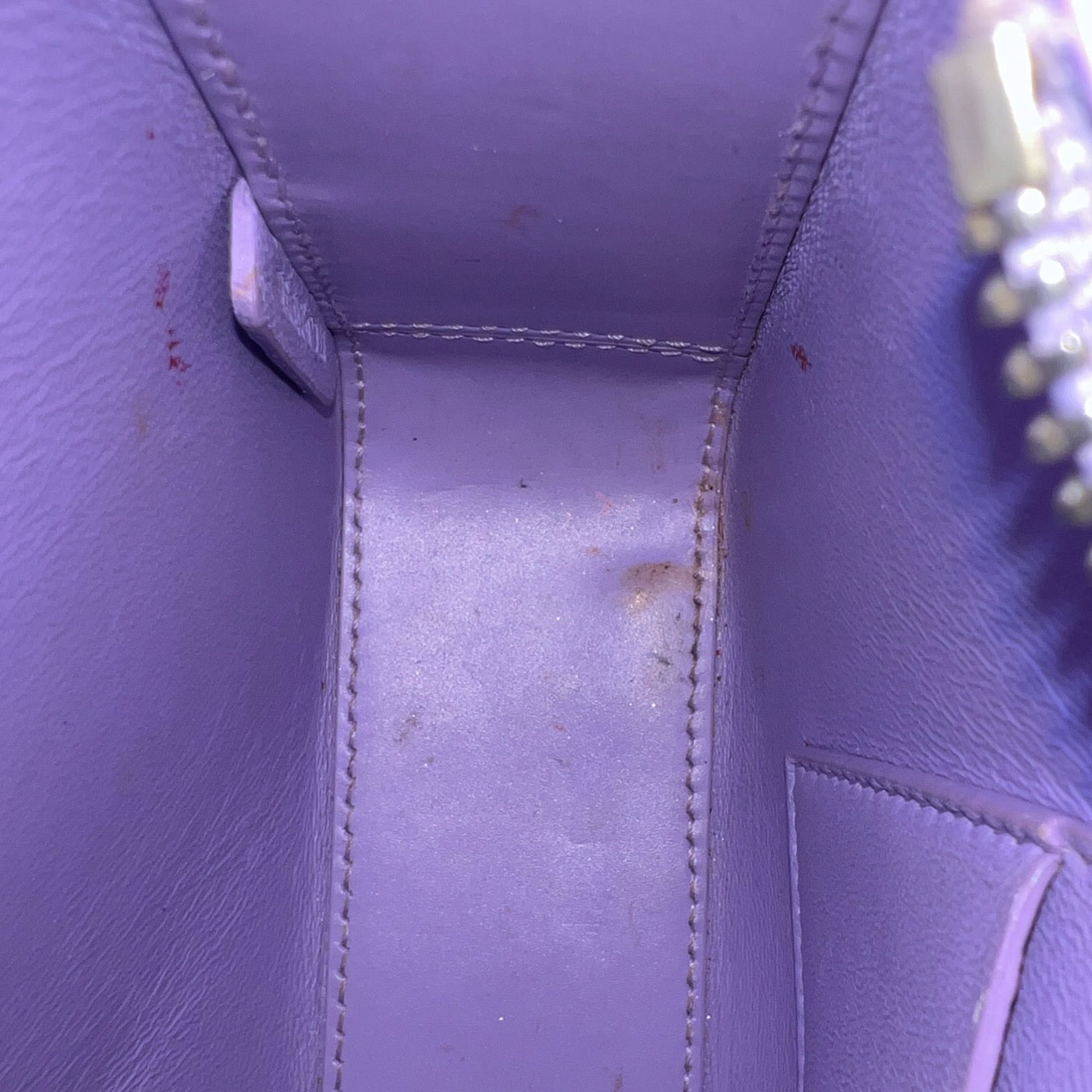 Interior with visible marks