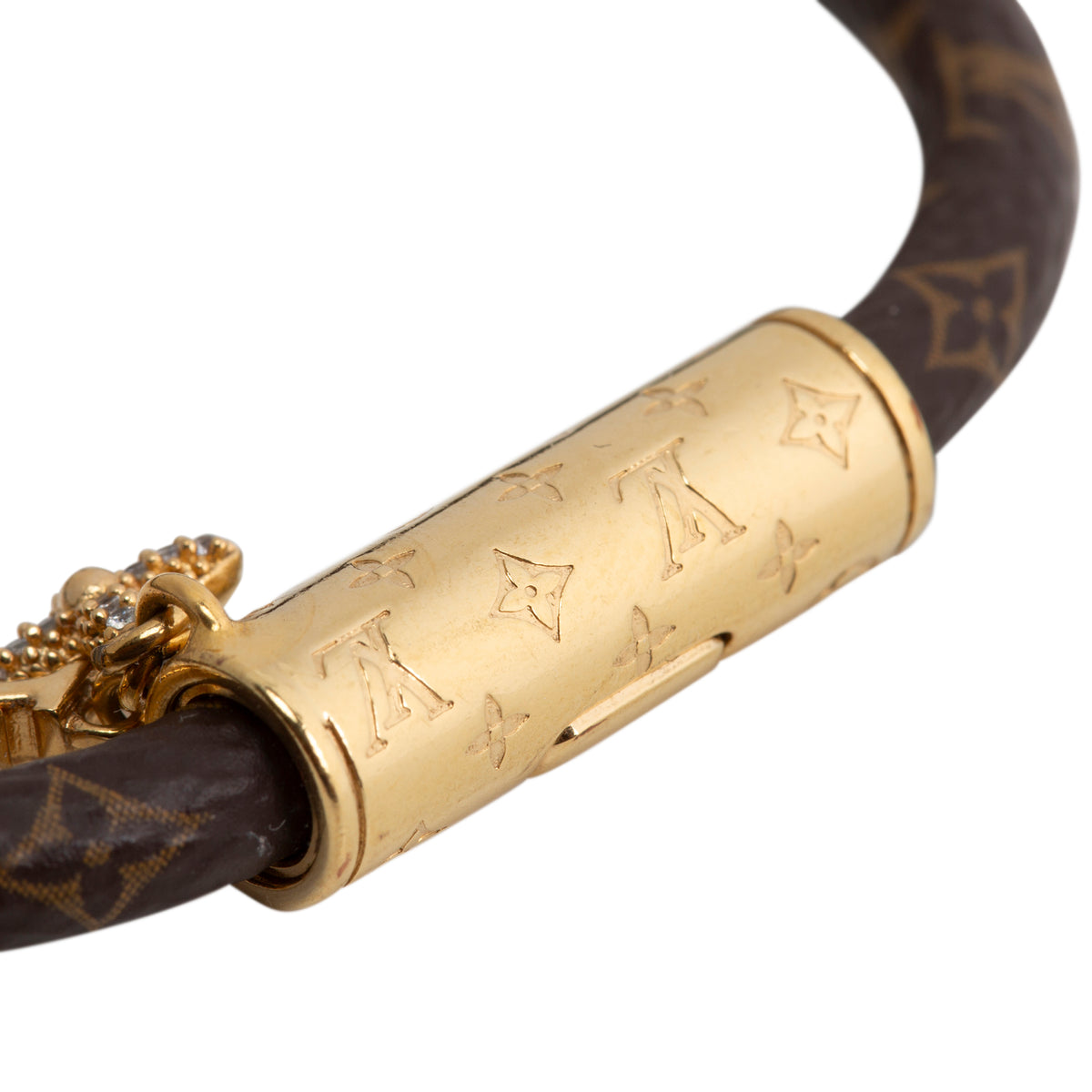 LOUIS VUITTON Push it Bracelet w/ Charm