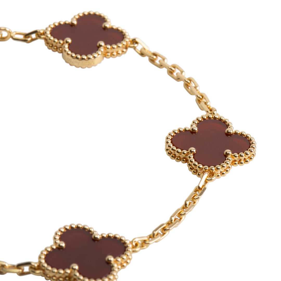 VAN CLEEF & ARPELS 5 Motif Alhambra Bracelet - Carnelian