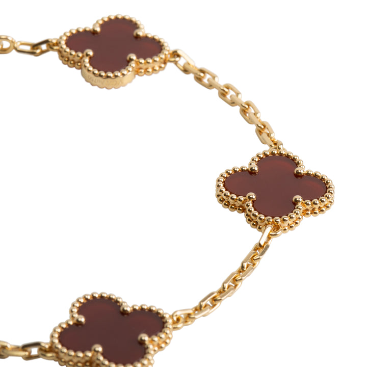 VAN CLEEF & ARPELS 5 Motif Alhambra Bracelet - Carnelian