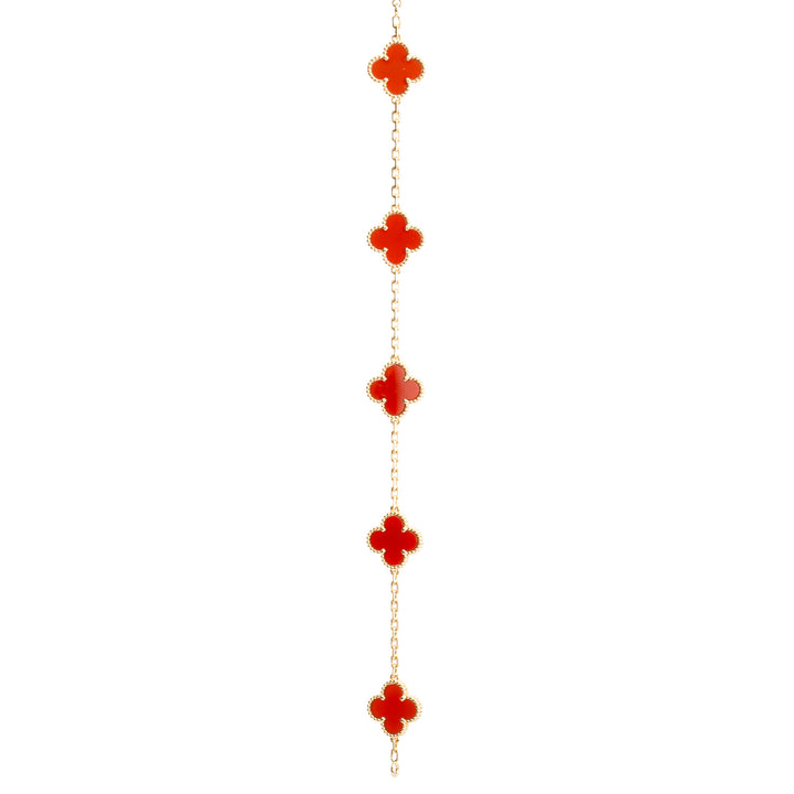 VAN CLEEF & ARPELS 5 Motif Alhambra Bracelet - Carnelian