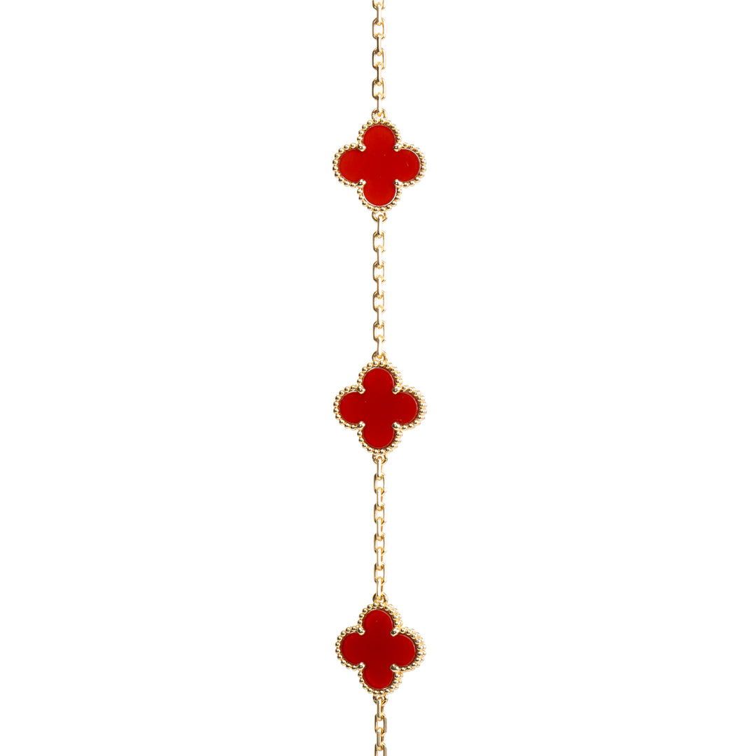 VAN CLEEF & ARPELS 5 Motif Alhambra Bracelet - Carnelian