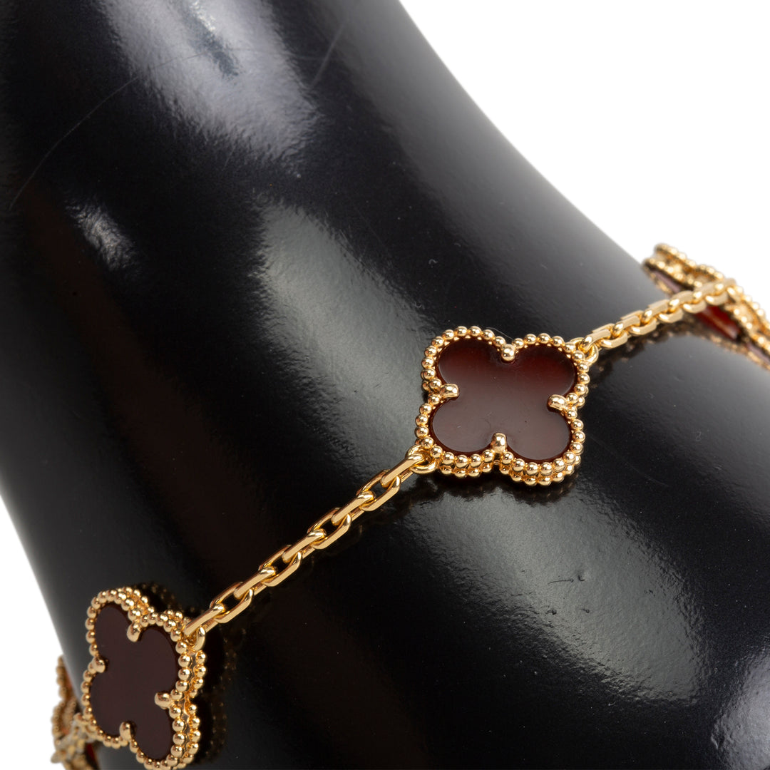 VAN CLEEF & ARPELS 5 Motif Alhambra Bracelet - Carnelian