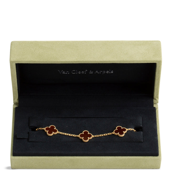 VAN CLEEF & ARPELS 5 Motif Alhambra Bracelet - Carnelian