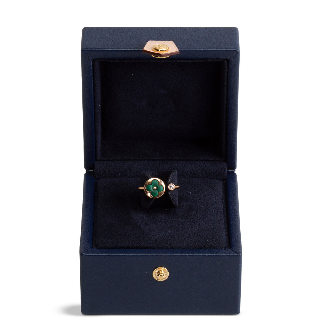 LOUIS VUITTON Blossom Mini Sun Malachite Diamond Ring