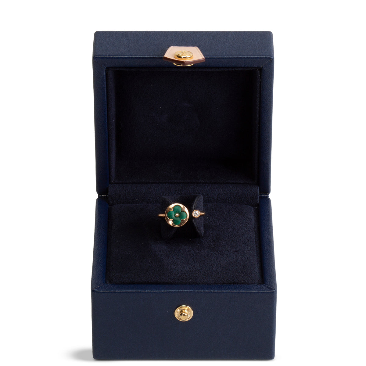 LOUIS VUITTON Blossom Mini Sun Malachite Diamond Ring - Size 6