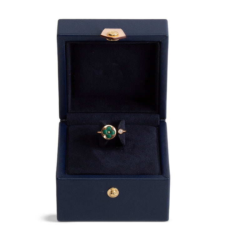 LOUIS VUITTON Blossom Mini Sun Malachite Diamond Ring