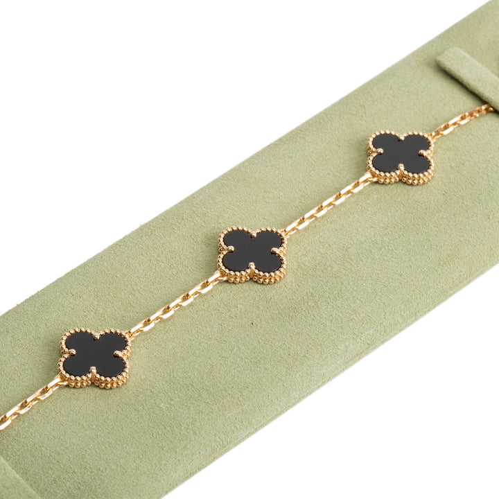 VAN CLEEF & ARPELS 5 Motif Alhambra Bracelet - Onyx
