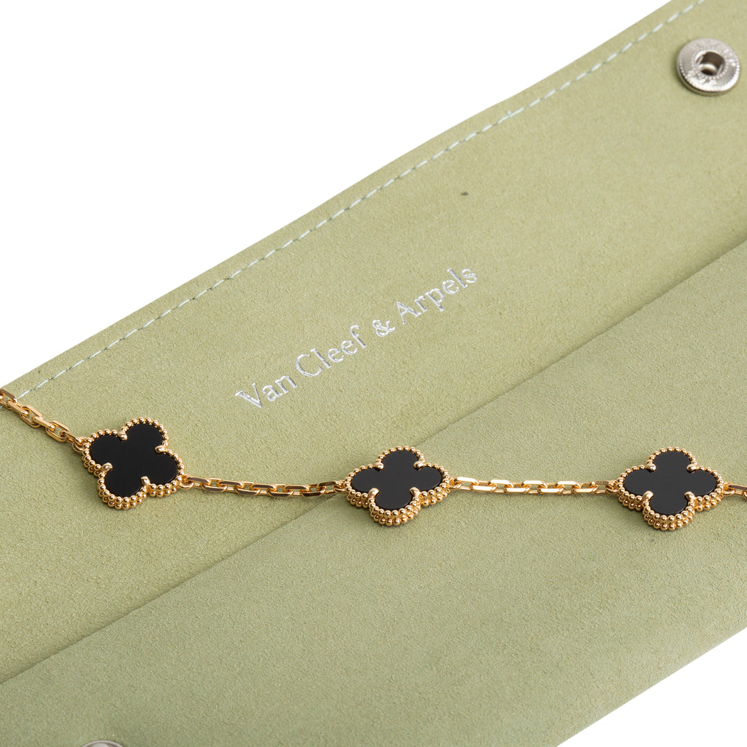 VAN CLEEF & ARPELS 5 Motif Alhambra Bracelet - Onyx