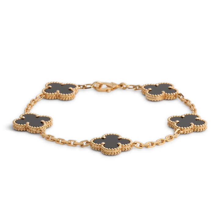 VAN CLEEF & ARPELS 5 Motif Alhambra Bracelet - Onyx