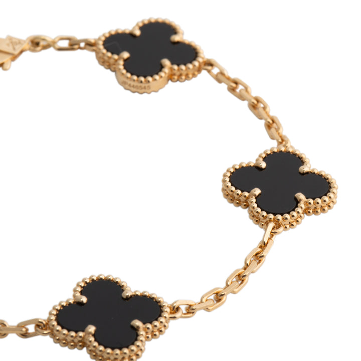 VAN CLEEF & ARPELS 5 Motif Alhambra Bracelet - Onyx
