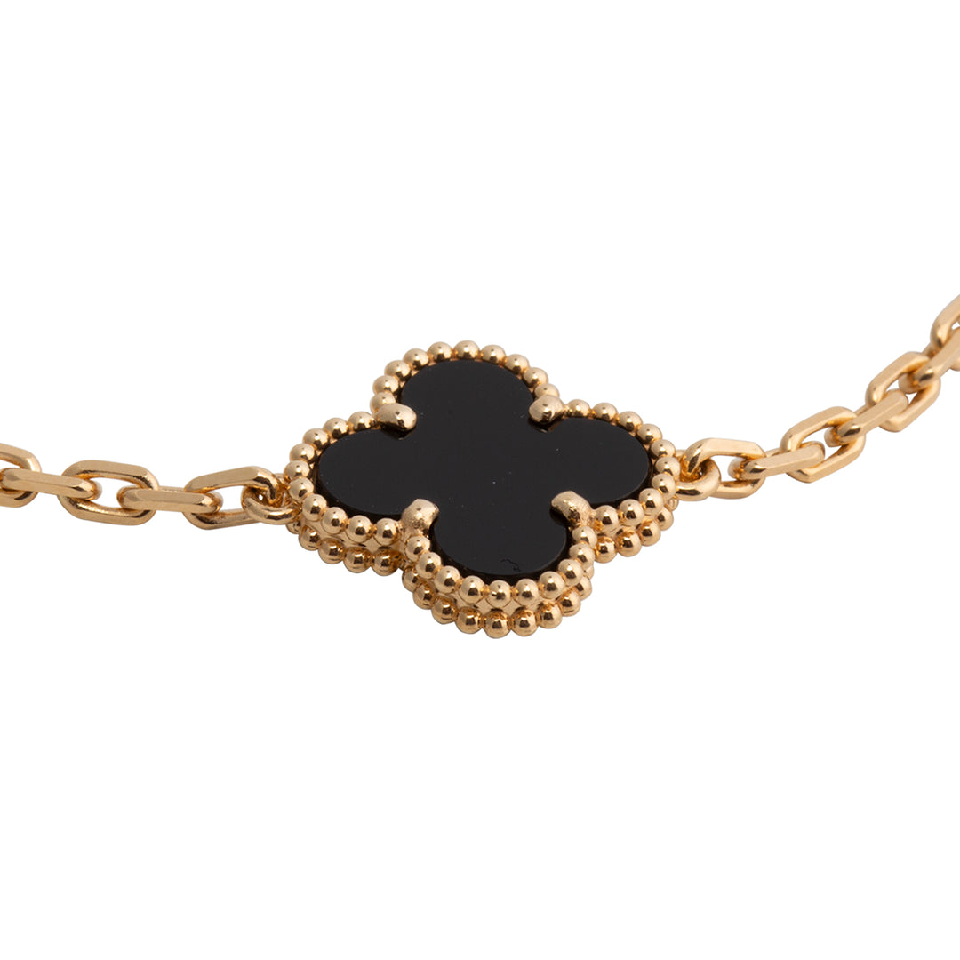 VAN CLEEF & ARPELS 5 Motif Alhambra Bracelet - Onyx