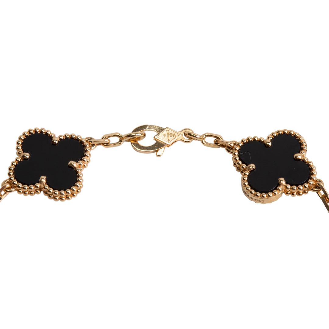 VAN CLEEF & ARPELS 5 Motif Alhambra Bracelet - Onyx