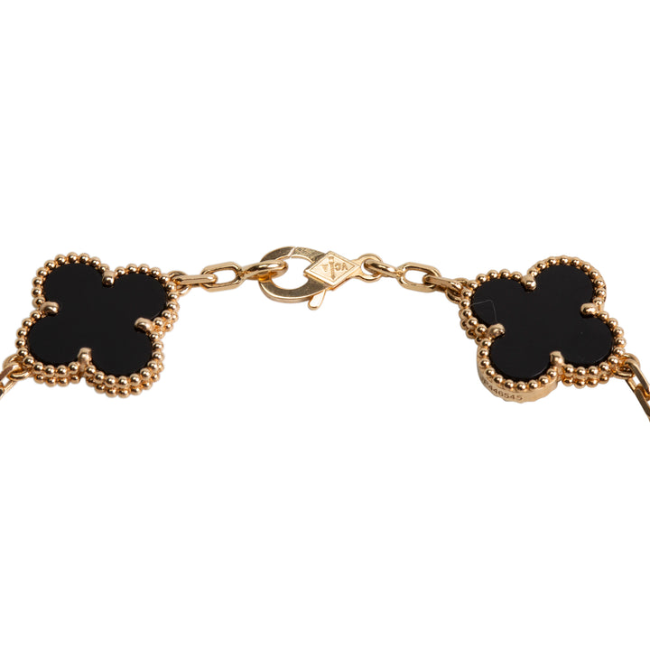 VAN CLEEF & ARPELS 5 Motif Alhambra Bracelet - Onyx