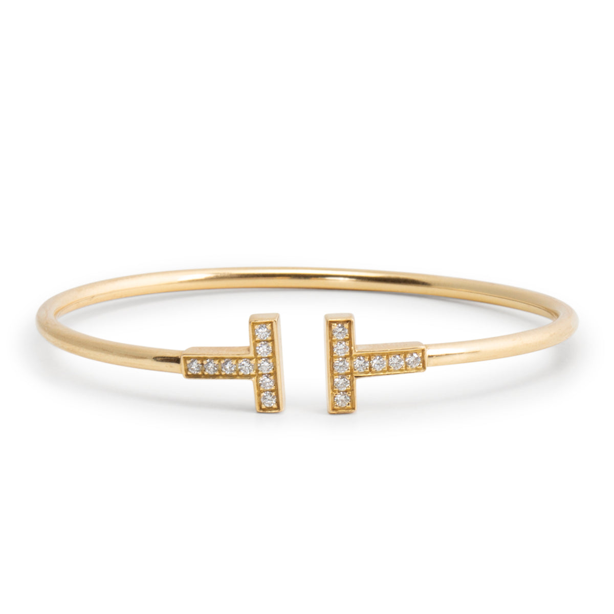 TIFFANY &amp; CO. T Diamond Wire Bracelet
