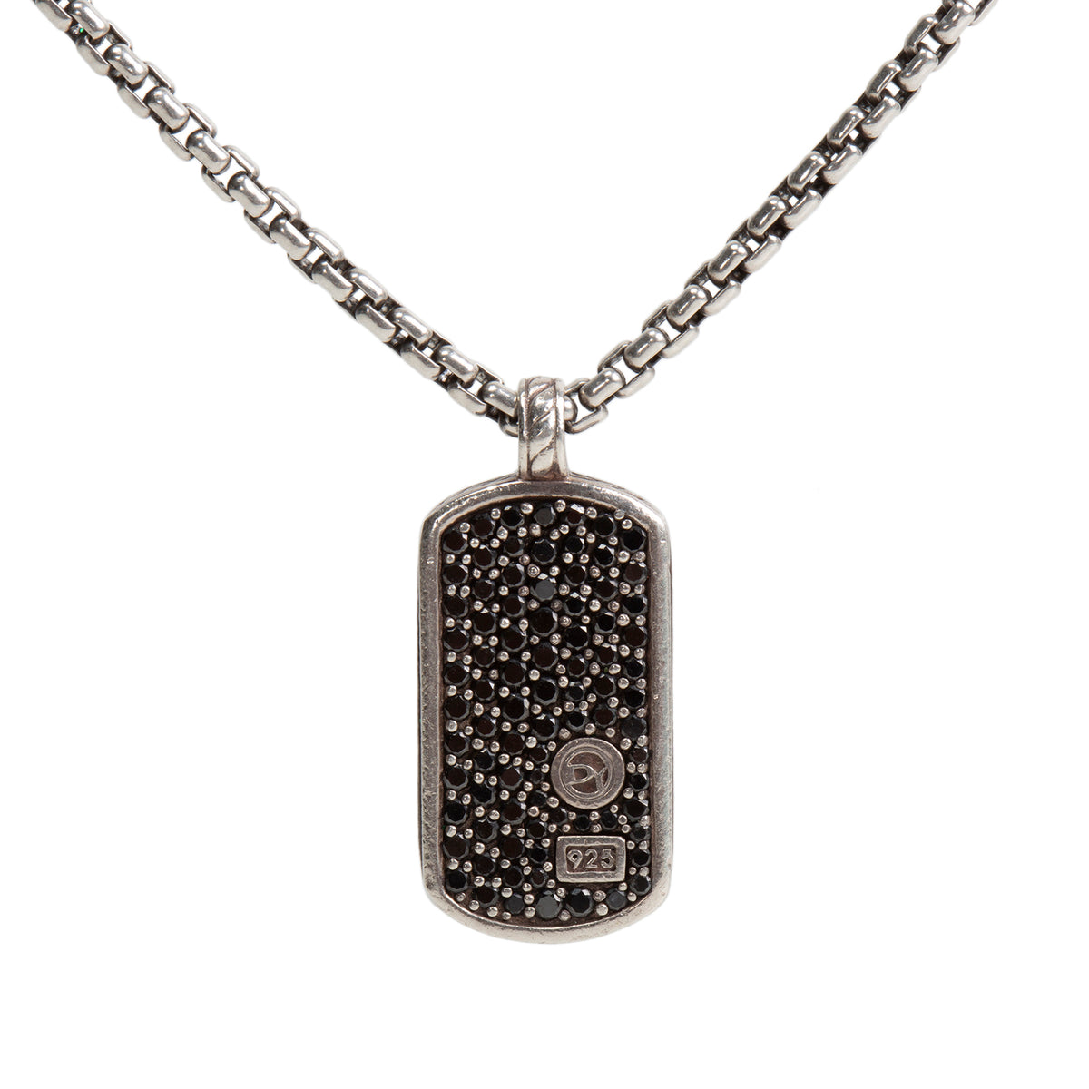 DAVID YURMAN Diamond Tag Pendant Necklace