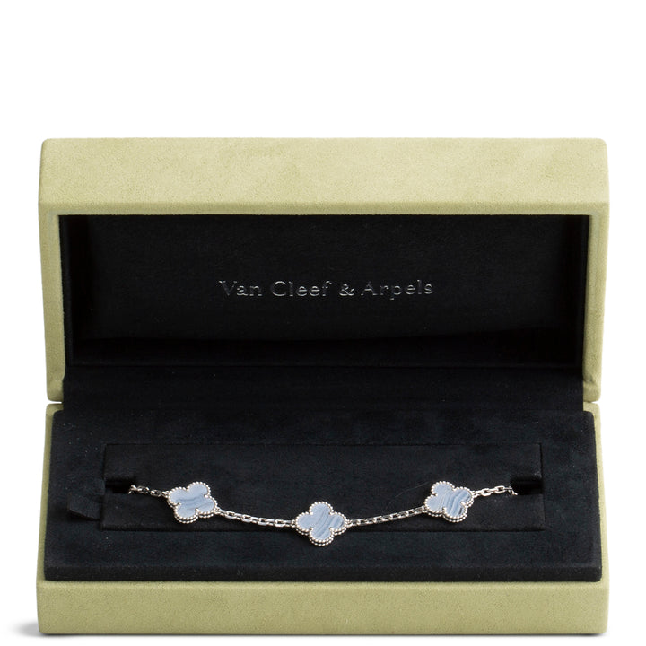 VAN CLEEF & ARPELS 5 Motif Vintage Alhambra Bracelet - Chalcedony