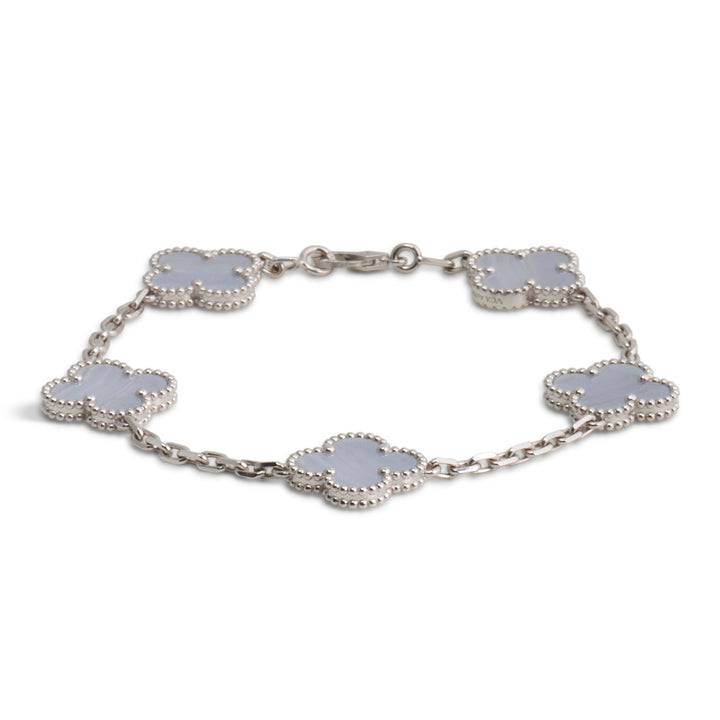 VAN CLEEF & ARPELS 5 Motif Vintage Alhambra Bracelet - Chalcedony