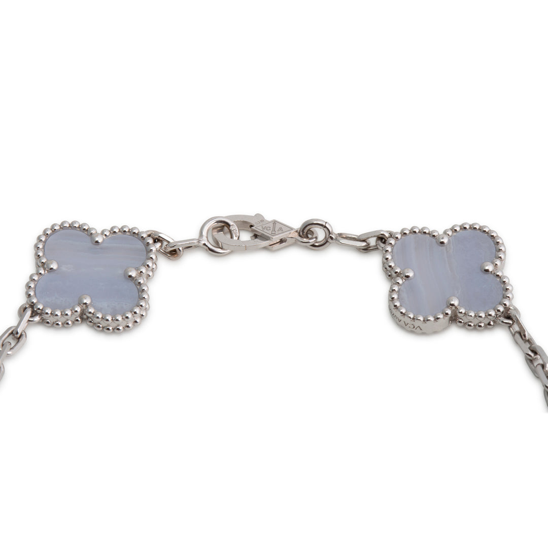 VAN CLEEF & ARPELS 5 Motif Vintage Alhambra Bracelet - Chalcedony