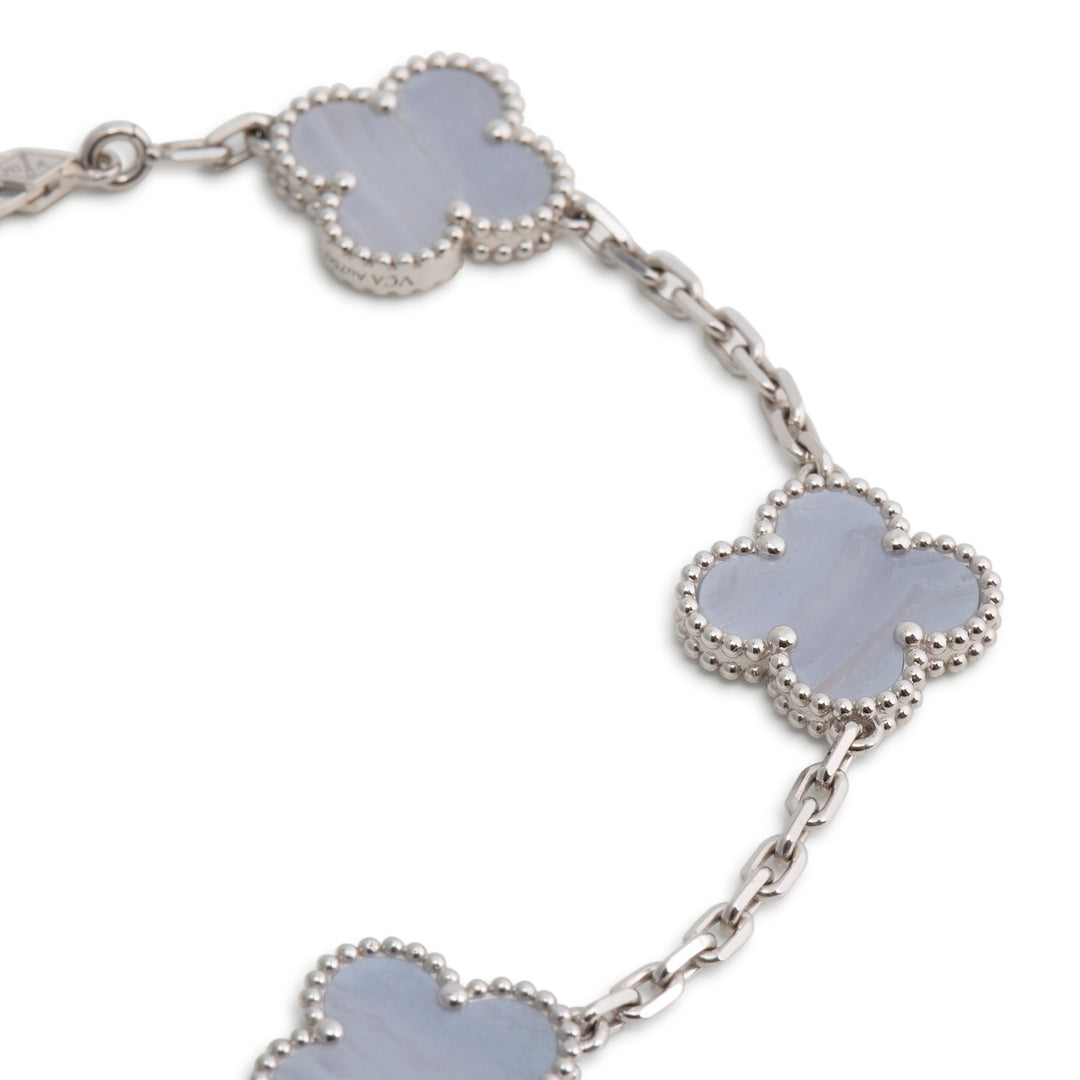VAN CLEEF & ARPELS 5 Motif Vintage Alhambra Bracelet - Chalcedony