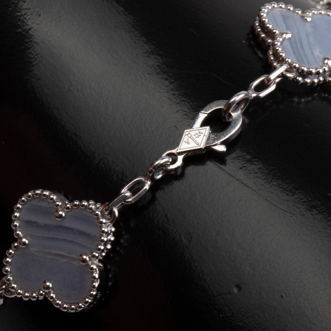 VAN CLEEF & ARPELS 5 Motif Vintage Alhambra Bracelet - Chalcedony