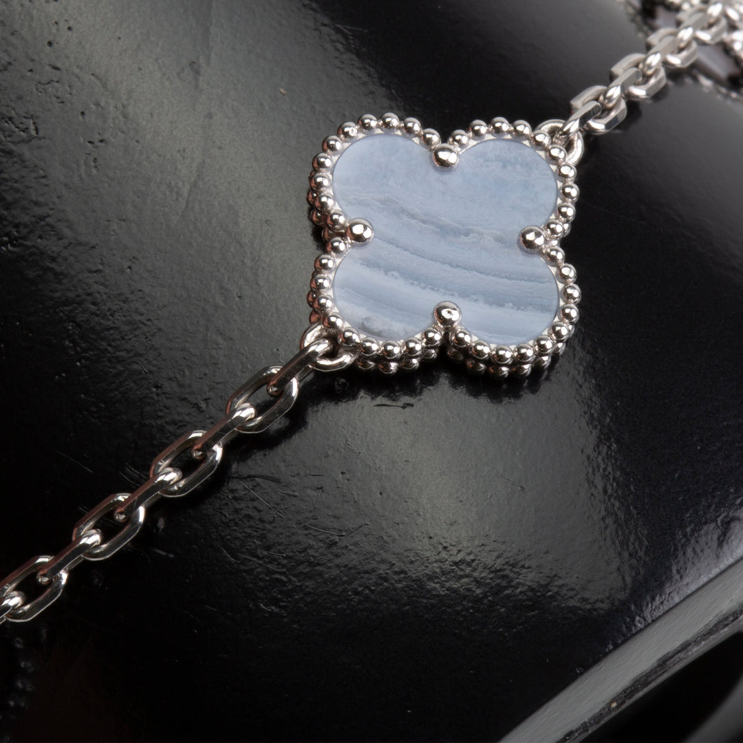 VAN CLEEF & ARPELS 5 Motif Vintage Alhambra Bracelet - Chalcedony