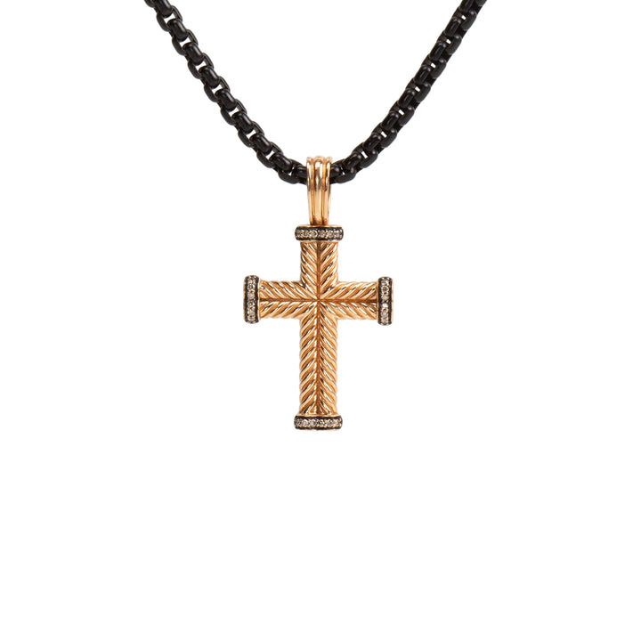 DAVID YURMAN Diamond Cross Pendant Necklace