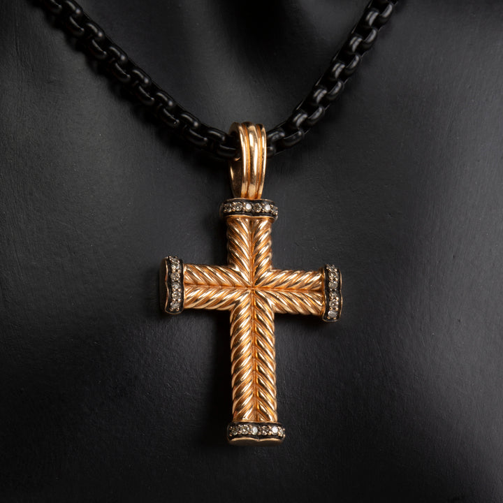 DAVID YURMAN Diamond Cross Pendant Necklace