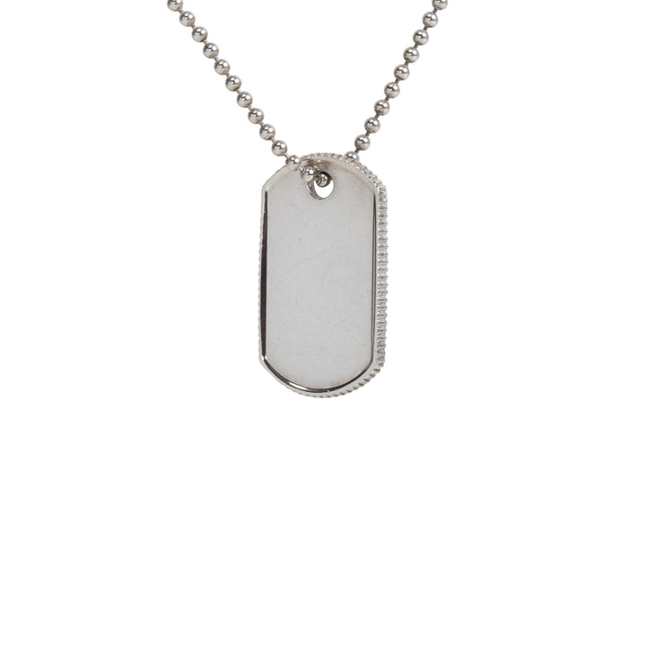 TIFFANY &amp; CO. Vintage Coin Edge Dog Tag Necklace