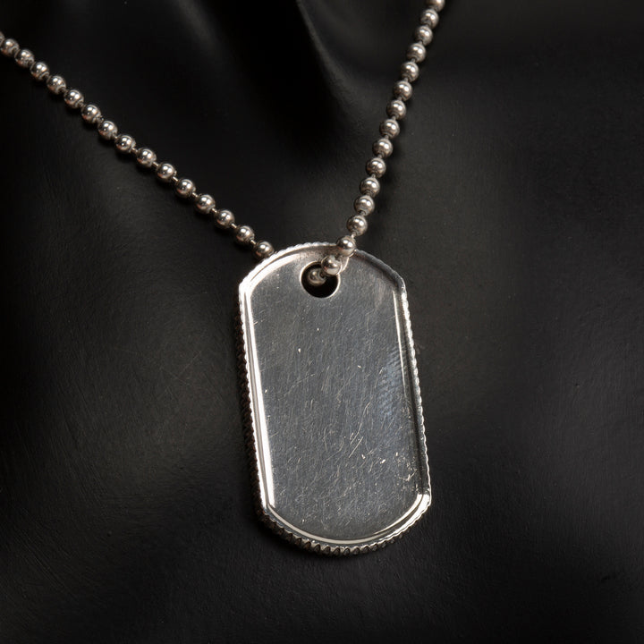 TIFFANY &amp; CO. Vintage Coin Edge Dog Tag Necklace