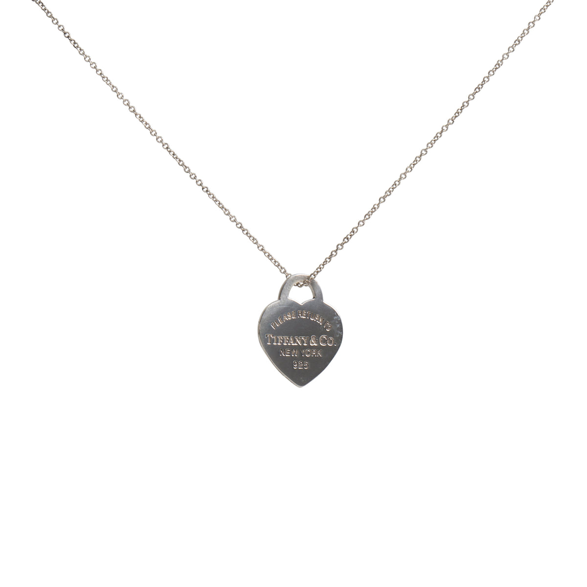 TIFFANY &amp; CO. Tiffany Blue Small Heart Tag Necklace