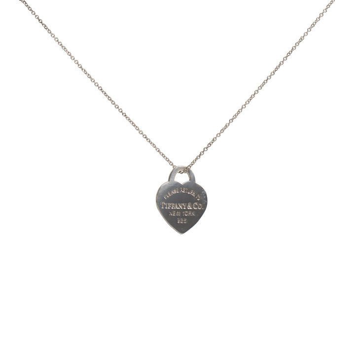 TIFFANY &amp; CO. Tiffany Blue Small Heart Tag Necklace