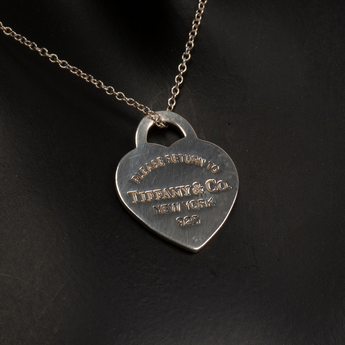 TIFFANY &amp; CO. Tiffany Blue Small Heart Tag Necklace