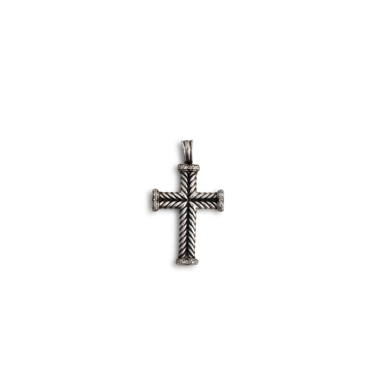 DAVID YURMAN Diamond Chevron Cross Pendant