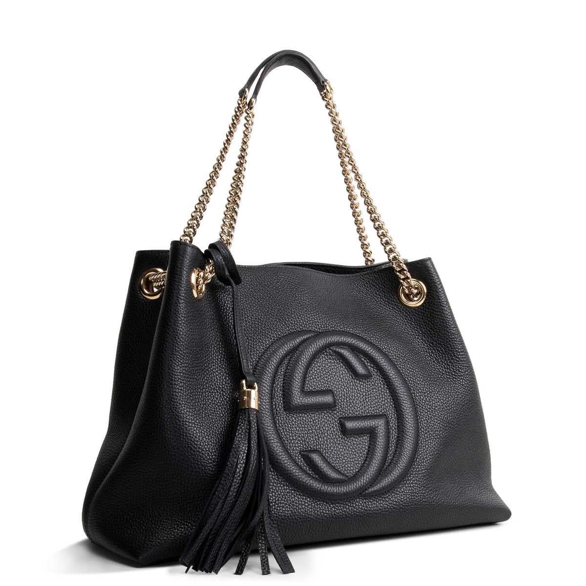GUCCI Soho Chain Tote - Black