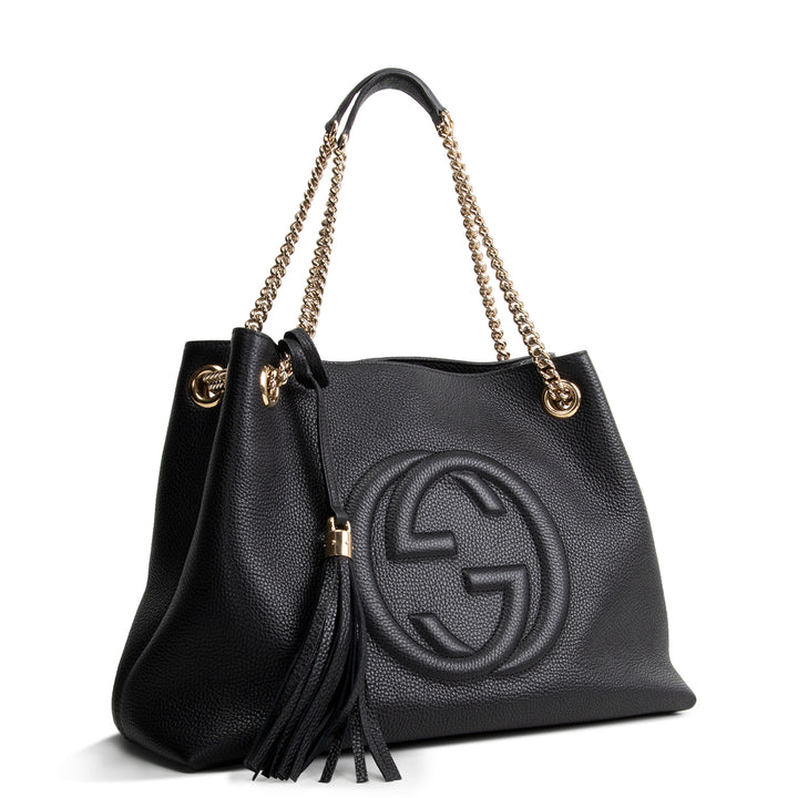 GUCCI Soho Chain Tote - Black