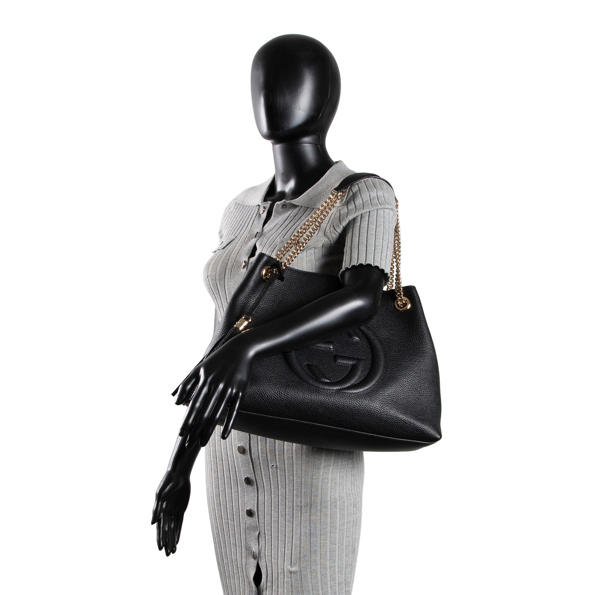 GUCCI Soho Chain Tote - Black