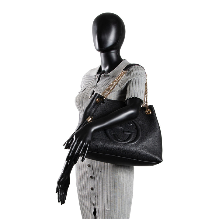 GUCCI Soho Chain Tote - Black