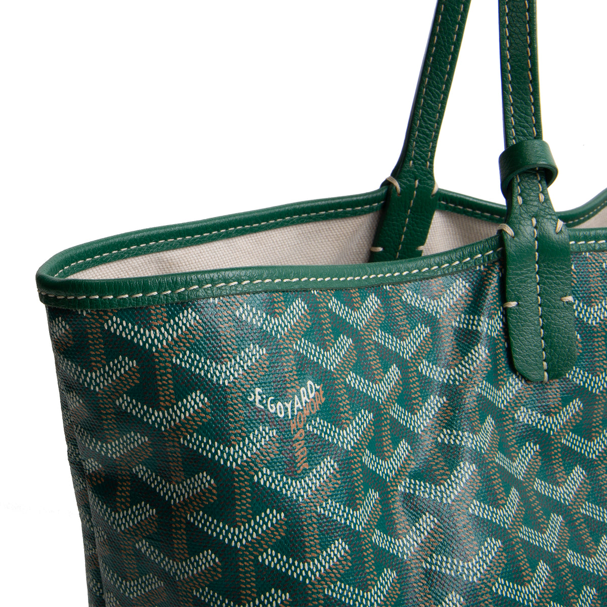GOYARD Saint Louis Goyardine Tote - Green