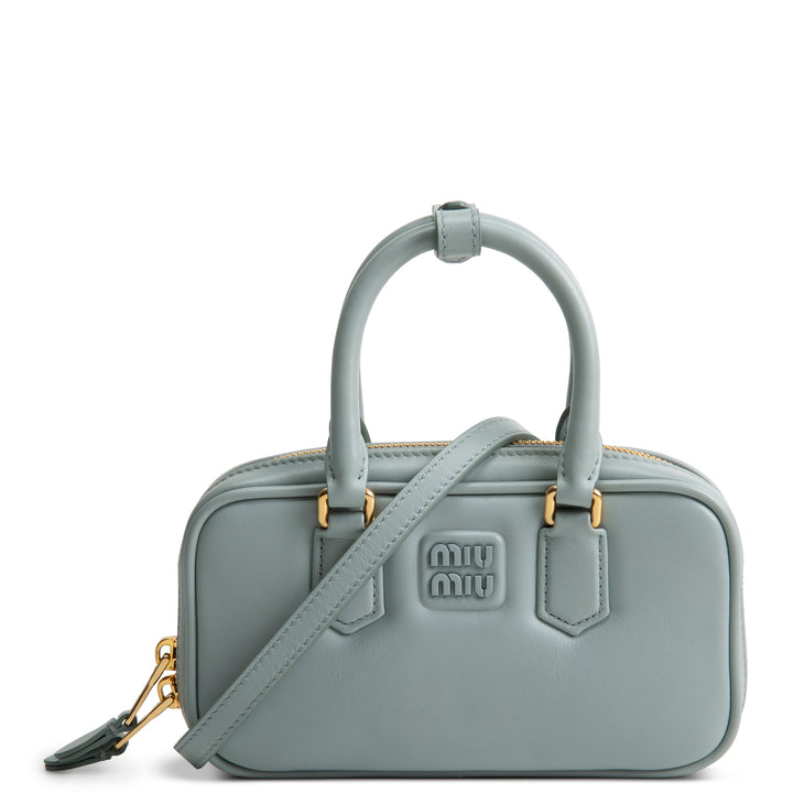 MIU MIU Calfskin Regular Arcadie Top Handle - Aqua