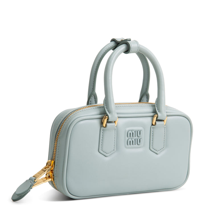 MIU MIU Calfskin Regular Arcadie Top Handle - Aqua