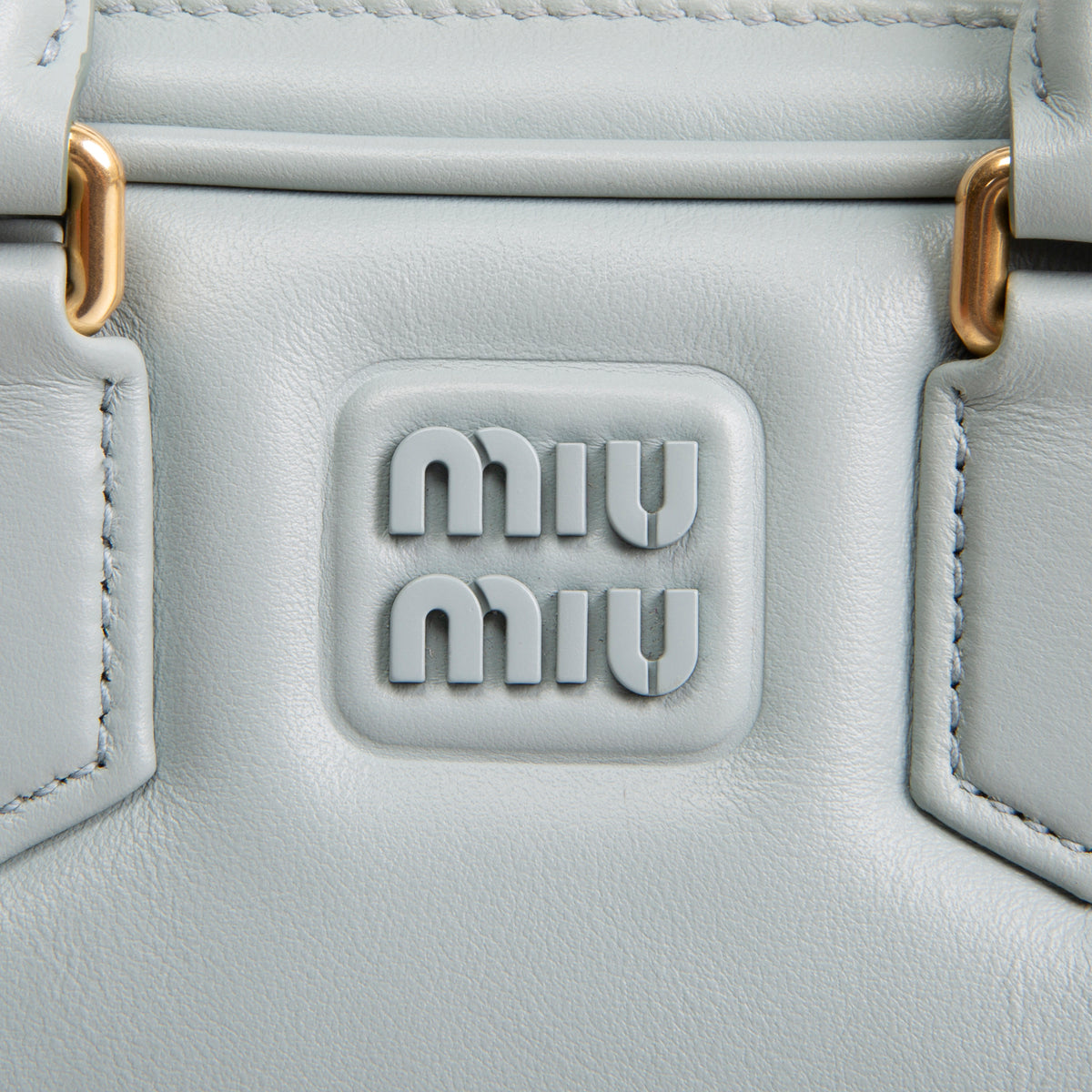 MIU MIU Calfskin Regular Arcadie Top Handle - Aqua