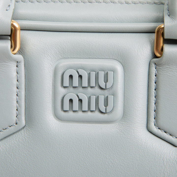 MIU MIU Calfskin Regular Arcadie Top Handle - Aqua