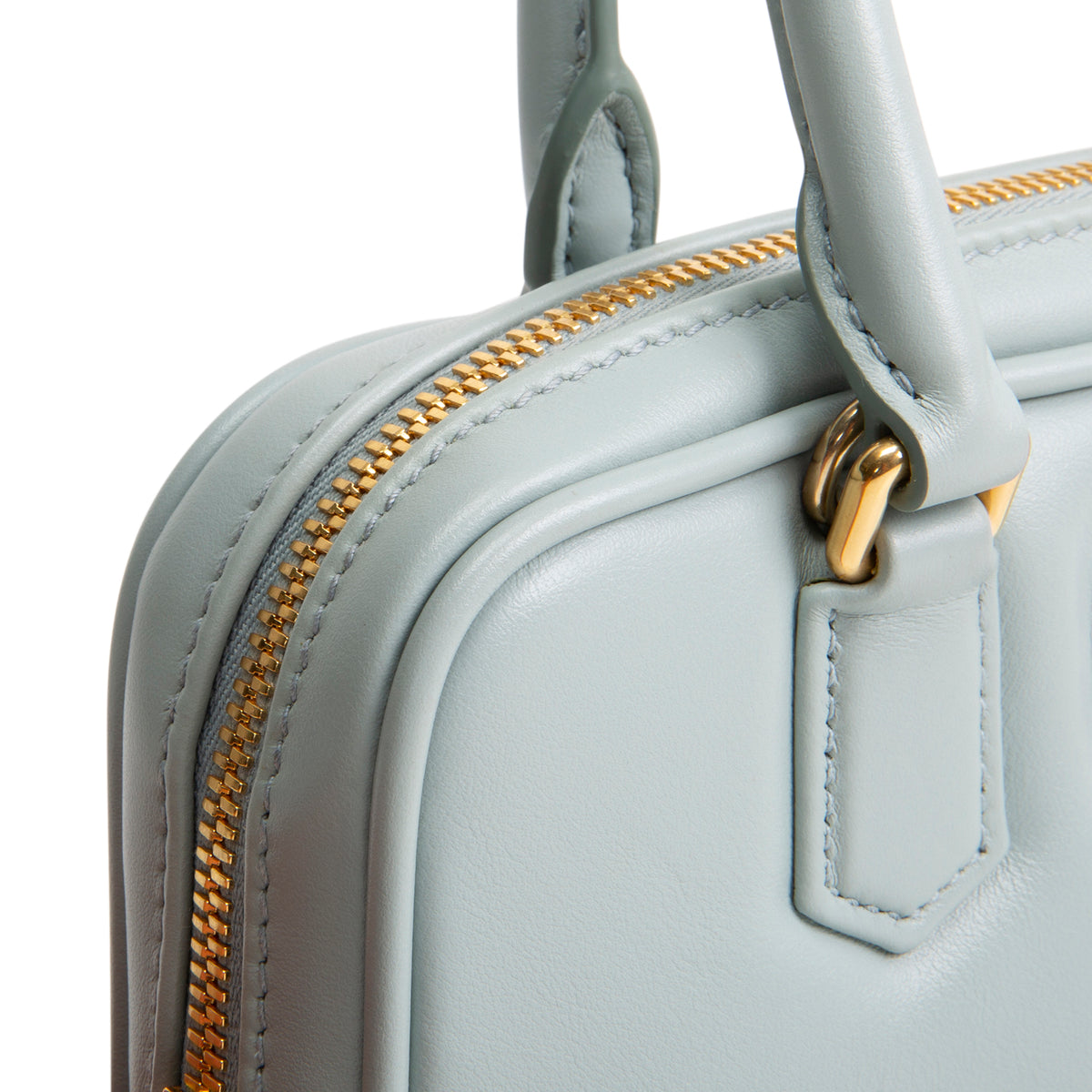 MIU MIU Calfskin Regular Arcadie Top Handle - Aqua