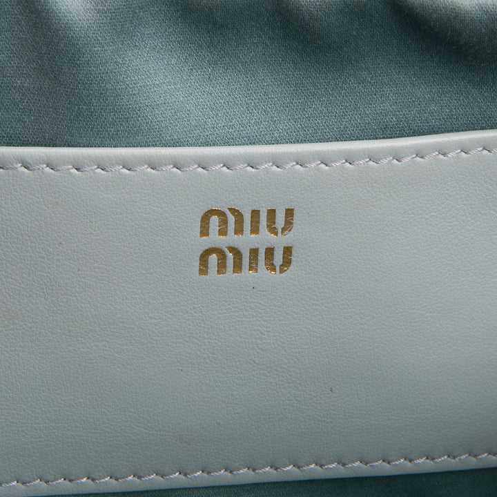MIU MIU Calfskin Regular Arcadie Top Handle - Aqua