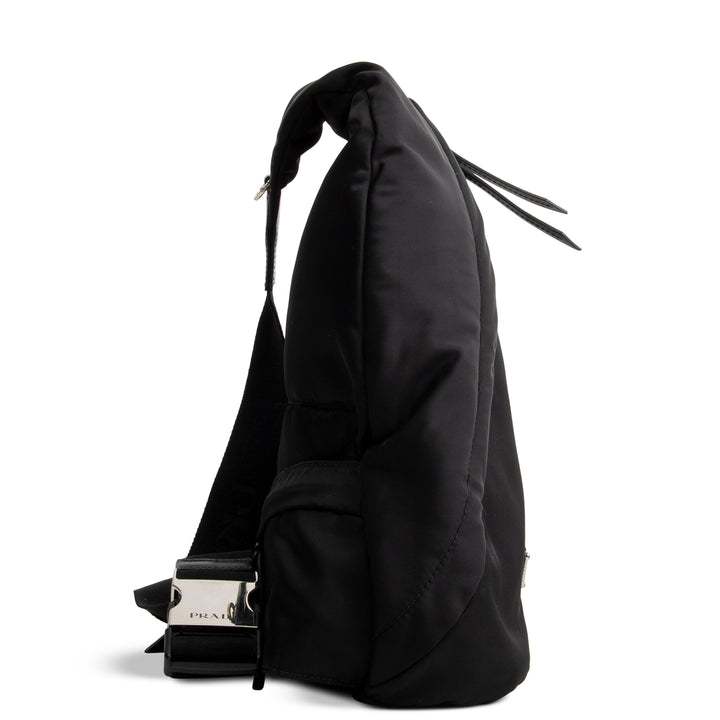 PRADA Padded Nylon Sling Bag - Black