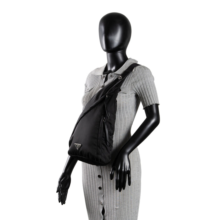 PRADA Padded Nylon Sling Bag - Black