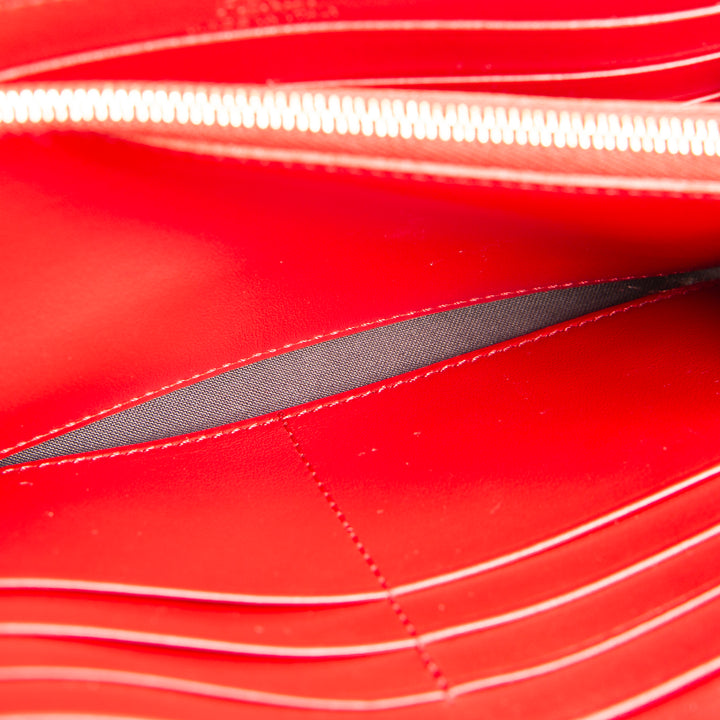 FENDI F is Fendi Zucca Embossed Wallet on Chain - Red
